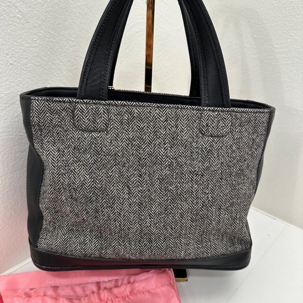 Vintage Coach Black Bleecker Tweed Satchel Style Number 6126 circa 1999 - Picture 2 of 9